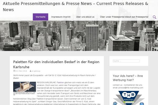 Radiate theme site design template sample