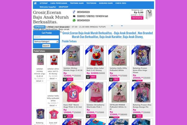 Minimarket theme site design template sample