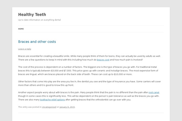Twenty Twelve theme site design template sample