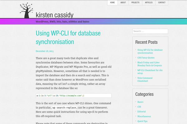 Kirsten theme site design template sample