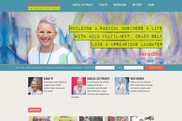 Radial theme site design template sample