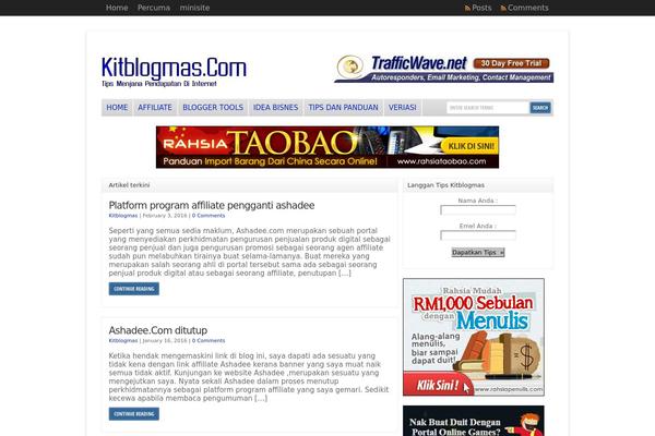 kitblogmas.com site used Wp Clear321