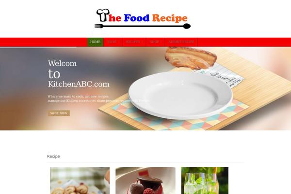 Food & Cook theme site design template sample