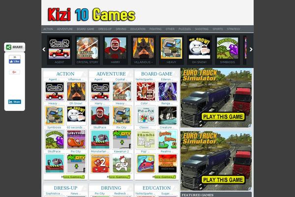 FunGames theme site design template sample