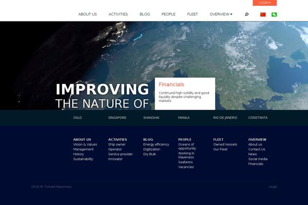 klaveness.com site used Klaveness