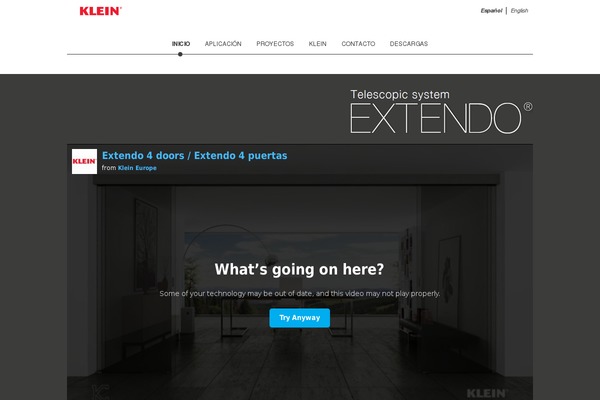 Klein theme site design template sample