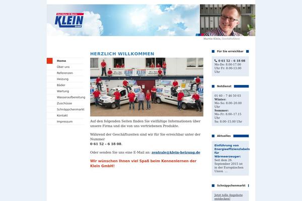 Klein theme site design template sample