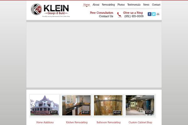 Klein theme site design template sample