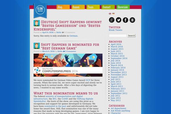 klonk-games.de site used Klonk