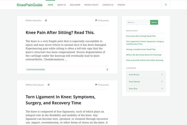 Readable theme site design template sample