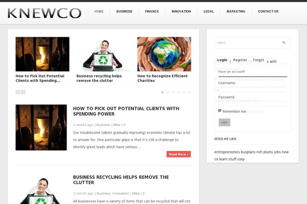 knewco.com site used Blogdrops Theme