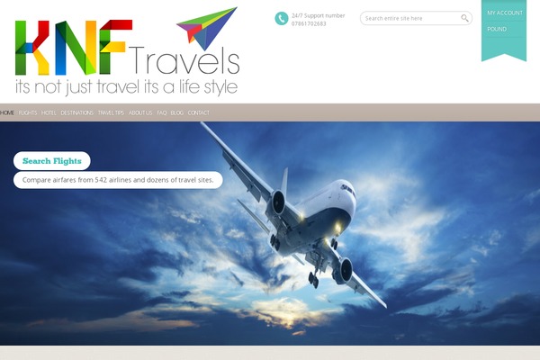 knftravels.co.uk site used BookYourTravel