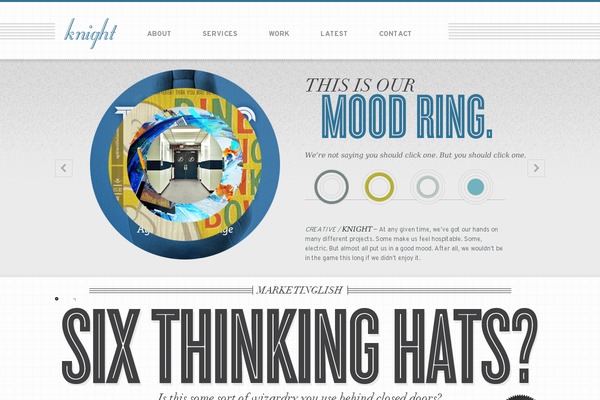 Knight theme site design template sample
