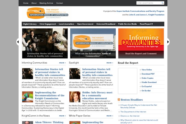 knightcomm.org site used Wp-mediamag-basic