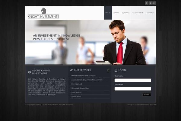 Knight theme site design template sample