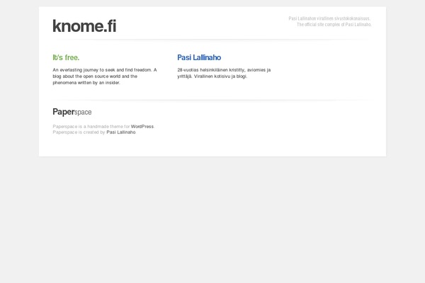 knome.fi site used Paperspace-knomefi