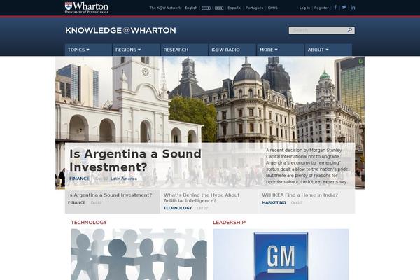 knowledgeatwharton.com site used Knowledge