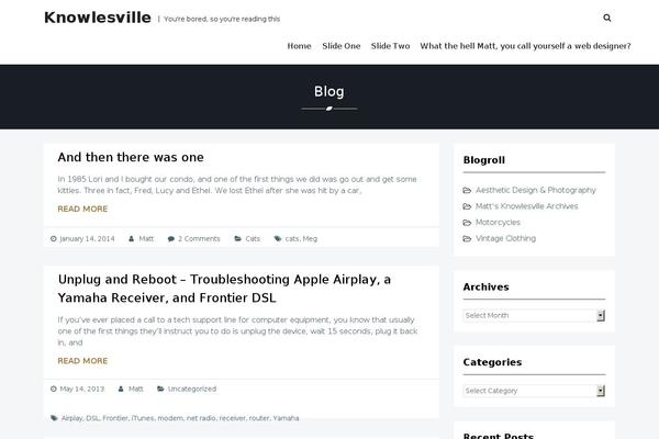 Site using Weaver Show Posts plugin