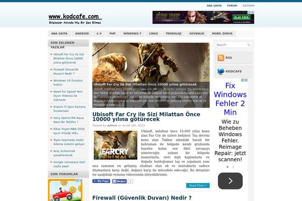 Blue News theme site design template sample