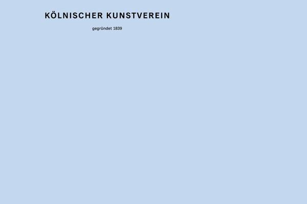 koelnischerkunstverein.de site used Kkv