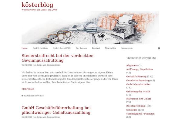 koesterblog.com site used Ca-theme