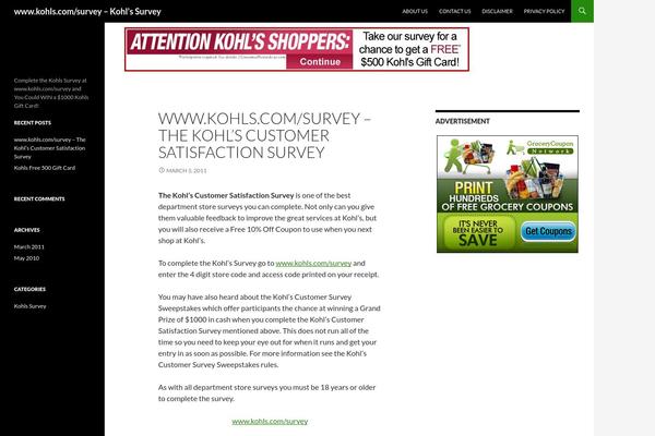 Twenty Fourteen theme site design template sample