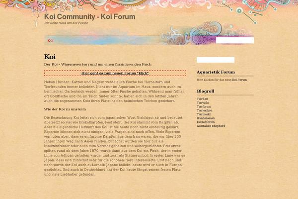 Koi theme site design template sample