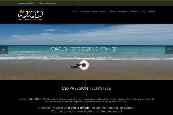 Fabric theme site design template sample