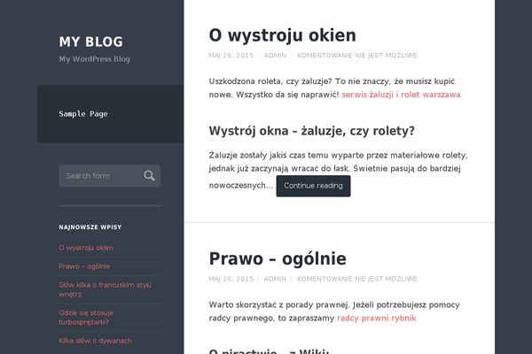 Wilson theme site design template sample