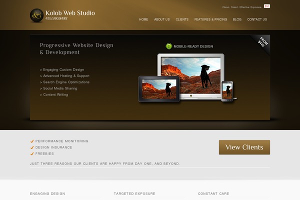 inFocus theme site design template sample