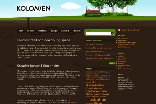kolonien.se site used Kolonien