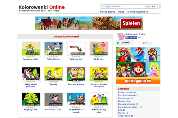 kolorowankionline.net site used Wordtube
