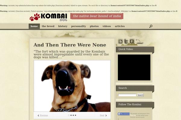 kombai.org site used Bold