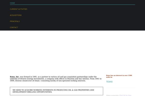 Kona theme site design template sample