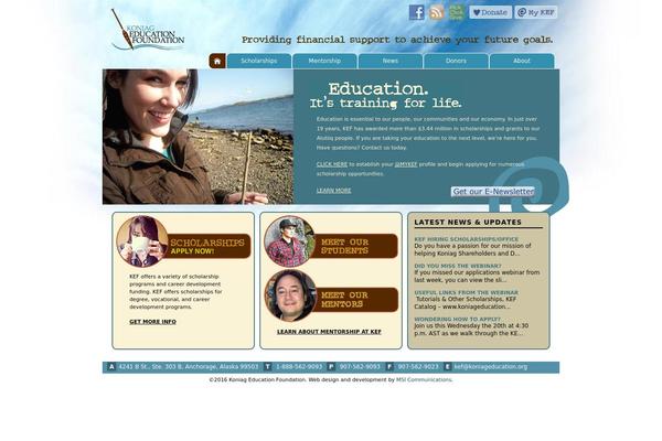 koniageducation.org site used Kef