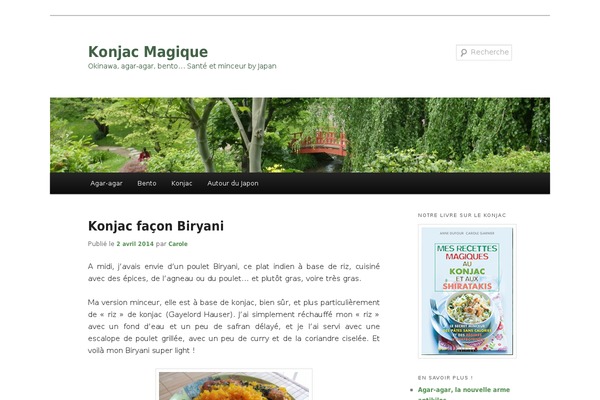 konjacmagique.com site used Bootstrap Blog