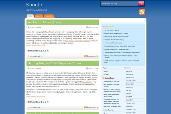DeepBlue theme site design template sample