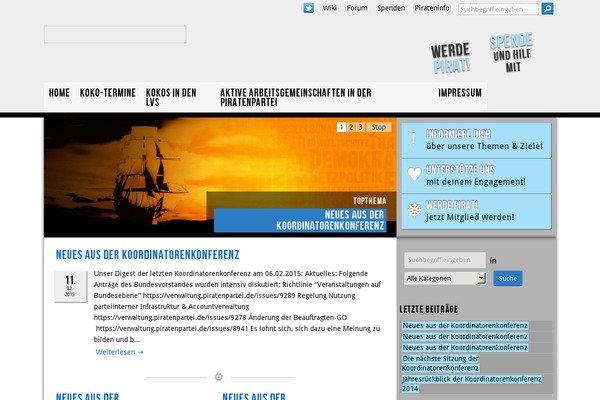 Piratenkleider theme site design template sample