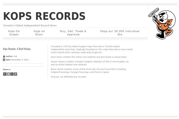 kopsrecords.ca site used Bazar