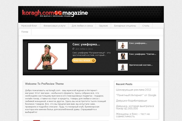 Proreview theme site design template sample