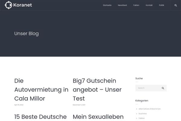 Noor theme site design template sample