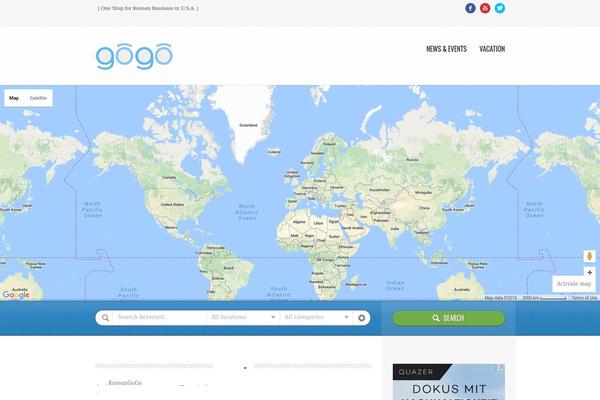 Directory theme site design template sample