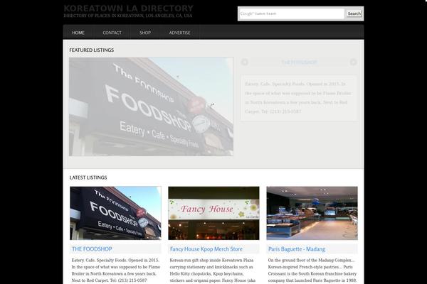 Listings theme site design template sample