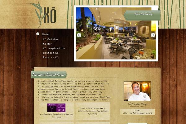 Ko theme site design template sample