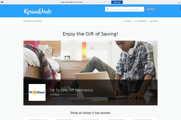 kosavadeals.com site used Wp-coupon