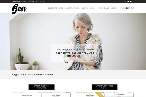 Scandi theme site design template sample