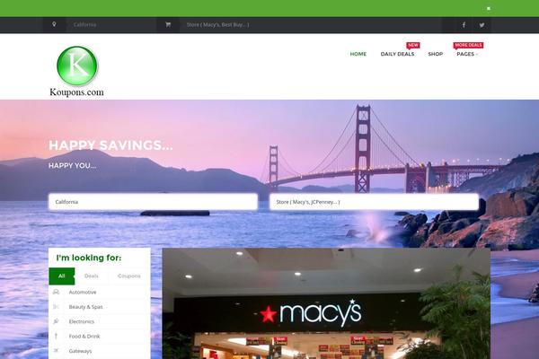 CouponXL theme site design template sample