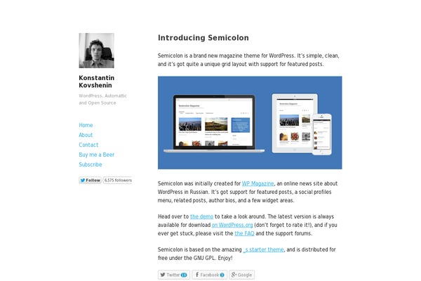 Typology theme site design template sample