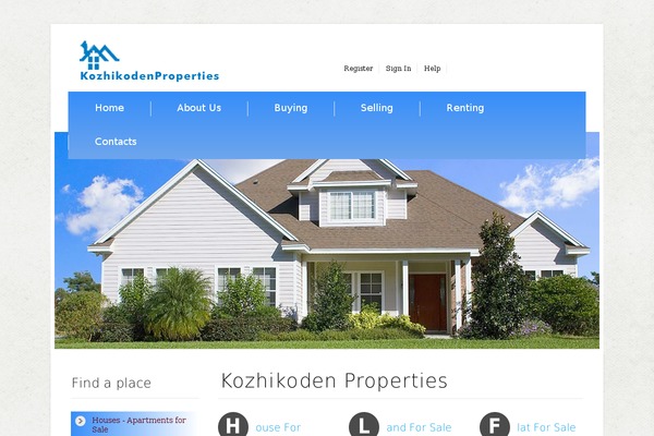 kozhikodenproperties.com site used Theme1671