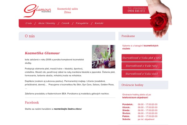 Glamour theme site design template sample